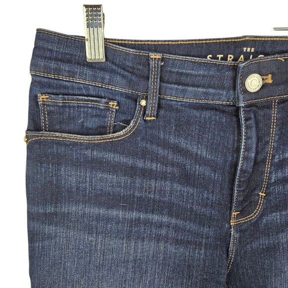 White House Black Market Grommet Hem The Straight Crop Jeans Mid Rise Size 6 - Picture 2 of 9